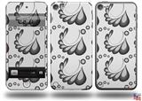 Petals Gray Decal Style Vinyl Skin - fits Apple iPod Touch 5G (IPOD NOT INCLUDED)