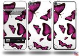 Butterflies Purple Decal Style Vinyl Skin - fits Apple iPod Touch 5G (IPOD NOT INCLUDED)