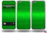 Simulated Brushed Metal Green Decal Style Vinyl Skin - fits Apple iPod Touch 5G (IPOD NOT INCLUDED)