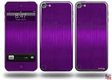 Simulated Brushed Metal Purple Decal Style Vinyl Skin - fits Apple iPod Touch 5G (IPOD NOT INCLUDED)