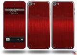 Simulated Brushed Metal Red Decal Style Vinyl Skin - fits Apple iPod Touch 5G (IPOD NOT INCLUDED)