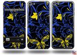 Twisted Garden Blue and Yellow Decal Style Vinyl Skin - fits Apple iPod Touch 5G (IPOD NOT INCLUDED)