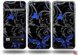 Twisted Garden Gray and Blue Decal Style Vinyl Skin - fits Apple iPod Touch 5G (IPOD NOT INCLUDED)