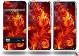 Fire Flower Decal Style Vinyl Skin - fits Apple iPod Touch 5G (IPOD NOT INCLUDED)