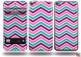 Zig Zag Teal Pink Purple Decal Style Vinyl Skin - fits Apple iPod Touch 5G (IPOD NOT INCLUDED)