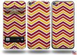 Zig Zag Yellow Burgundy Orange Decal Style Vinyl Skin - fits Apple iPod Touch 5G (IPOD NOT INCLUDED)