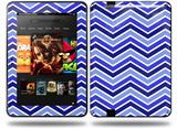 Zig Zag Blues Decal Style Skin fits Amazon Kindle Fire HD 8.9 inch