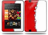 Ripped Colors Red White Decal Style Skin fits Amazon Kindle Fire HD 8.9 inch
