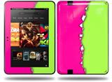 Ripped Colors Hot Pink Neon Green Decal Style Skin fits Amazon Kindle Fire HD 8.9 inch