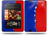 Ripped Colors Blue Red Decal Style Skin fits Amazon Kindle Fire HD 8.9 inch
