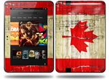 Painted Faded and Cracked Canadian Canada Flag Decal Style Skin fits Amazon Kindle Fire HD 8.9 inch