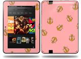 Anchors Away Pink Decal Style Skin fits Amazon Kindle Fire HD 8.9 inch