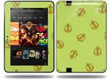 Anchors Away Sage Green Decal Style Skin fits Amazon Kindle Fire HD 8.9 inch