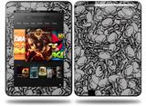 Scattered Skulls Gray Decal Style Skin fits Amazon Kindle Fire HD 8.9 inch