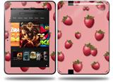 Strawberries on Pink Decal Style Skin fits Amazon Kindle Fire HD 8.9 inch