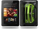 2010 Chevy Camaro Green - Black Stripes on Black Decal Style Skin fits Amazon Kindle Fire HD 8.9 inch