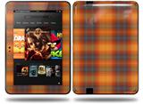 Plaid Pumpkin Orange Decal Style Skin fits Amazon Kindle Fire HD 8.9 inch