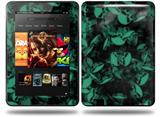 Skulls Confetti Seafoam Green Decal Style Skin fits Amazon Kindle Fire HD 8.9 inch