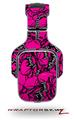 Scattered Skulls Hot Pink Decal Style Skin (fits Tritton AX Pro Gaming Headphones - HEADPHONES NOT INCLUDED) 