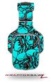 Scattered Skulls Neon Teal Decal Style Skin (fits Tritton AX Pro Gaming Headphones - HEADPHONES NOT INCLUDED) 