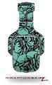 Scattered Skulls Seafoam Green Decal Style Skin (fits Tritton AX Pro Gaming Headphones - HEADPHONES NOT INCLUDED) 