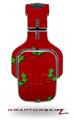 Christmas Holly Leaves on Red Decal Style Skin (fits Tritton AX Pro Gaming Headphones - HEADPHONES NOT INCLUDED) 