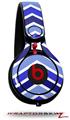 Skin Decal Wrap works with Beats Mixr Headphones Zig Zag Blues Skin Only (HEADPHONES NOT INCLUDED)