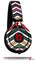Skin Decal Wrap works with Beats Mixr Headphones Zig Zag Colors 02 Skin Only (HEADPHONES NOT INCLUDED)