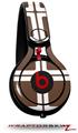 Skin Decal Wrap works with Beats Mixr Headphones Squared Chocolate Brown Skin Only (HEADPHONES NOT INCLUDED)