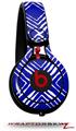 Skin Decal Wrap works with Beats Mixr Headphones Wavey Royal Blue Skin Only (HEADPHONES NOT INCLUDED)