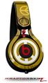 Skin Decal Wrap works with Beats Mixr Headphones Love and Peace Yellow Skin Only (HEADPHONES NOT INCLUDED)