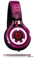 Skin Decal Wrap works with Beats Mixr Headphones Love and Peace Hot Pink Skin Only (HEADPHONES NOT INCLUDED)