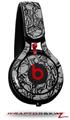 Skin Decal Wrap works with Beats Mixr Headphones Scattered Skulls Gray Skin Only (HEADPHONES NOT INCLUDED)