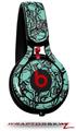 Skin Decal Wrap works with Beats Mixr Headphones Scattered Skulls Seafoam Green Skin Only (HEADPHONES NOT INCLUDED)