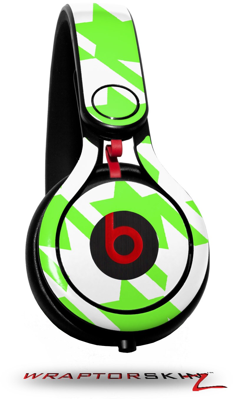 Beats Mixr Skins for Beats by Dr. Dre Houndstooth Neon Lime Green