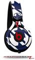 Skin Decal Wrap works with Beats Mixr Headphones Houndstooth Navy Blue Skin Only (HEADPHONES NOT INCLUDED)