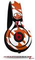 Skin Decal Wrap works with Beats Mixr Headphones Houndstooth Burnt Orange Skin Only (HEADPHONES NOT INCLUDED)