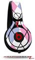 Skin Decal Wrap works with Beats Mixr Headphones Argyle Pink and Blue Skin Only (HEADPHONES NOT INCLUDED)