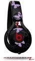 Skin Decal Wrap works with Beats Mixr Headphones Pastel Butterflies Purple on Black Skin Only (HEADPHONES NOT INCLUDED)