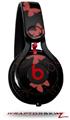 Skin Decal Wrap works with Beats Mixr Headphones Pastel Butterflies Red on Black Skin Only (HEADPHONES NOT INCLUDED)
