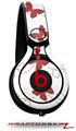 Skin Decal Wrap works with Beats Mixr Headphones Pastel Butterflies Red on White Skin Only (HEADPHONES NOT INCLUDED)
