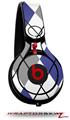 Skin Decal Wrap works with Beats Mixr Headphones Argyle Blue and Gray Skin Only (HEADPHONES NOT INCLUDED)