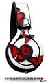 Skin Decal Wrap works with Beats Mixr Headphones Butterflies Red Skin Only (HEADPHONES NOT INCLUDED)
