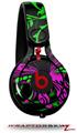 Skin Decal Wrap works with Beats Mixr Headphones Twisted Garden Green and Hot Pink Skin Only (HEADPHONES NOT INCLUDED)