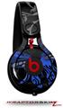 Skin Decal Wrap works with Beats Mixr Headphones Twisted Garden Gray and Blue Skin Only (HEADPHONES NOT INCLUDED)