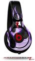 Skin Decal Wrap works with Beats Mixr Headphones Metal Flames Purple Skin Only (HEADPHONES NOT INCLUDED)