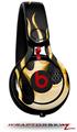 Skin Decal Wrap works with Beats Mixr Headphones Metal Flames Yellow Skin Only (HEADPHONES NOT INCLUDED)