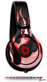 Skin Decal Wrap works with Beats Mixr Headphones Metal Flames Red Skin Only (HEADPHONES NOT INCLUDED)
