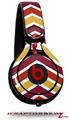 Skin Decal Wrap works with Beats Mixr Headphones Zig Zag Yellow Burgundy Orange Skin Only (HEADPHONES NOT INCLUDED)