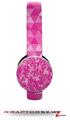 Triangle Mosaic Fuchsia Decal Style Skin (fits Sol Republic Tracks Headphones - HEADPHONES NOT INCLUDED) 